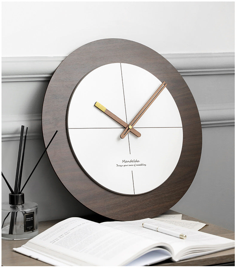 Modern Nordic Circular Analog Silent Wall Clock