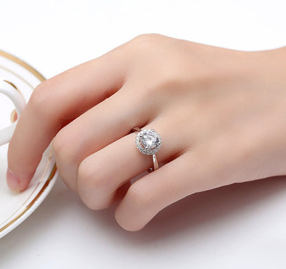 1.25 Carat Lab Diamond Women Halo Engagement Ring