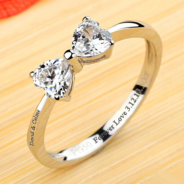 0.3 Carat Bow Shaped Diamond Engagement Ring popular for Her