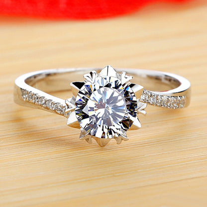 1 Carat Lab Diamond Radiant Cut Celebrity Style Ring