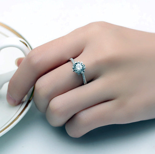 1 Carat Lab Diamond Radiant Cut Celebrity Style Ring