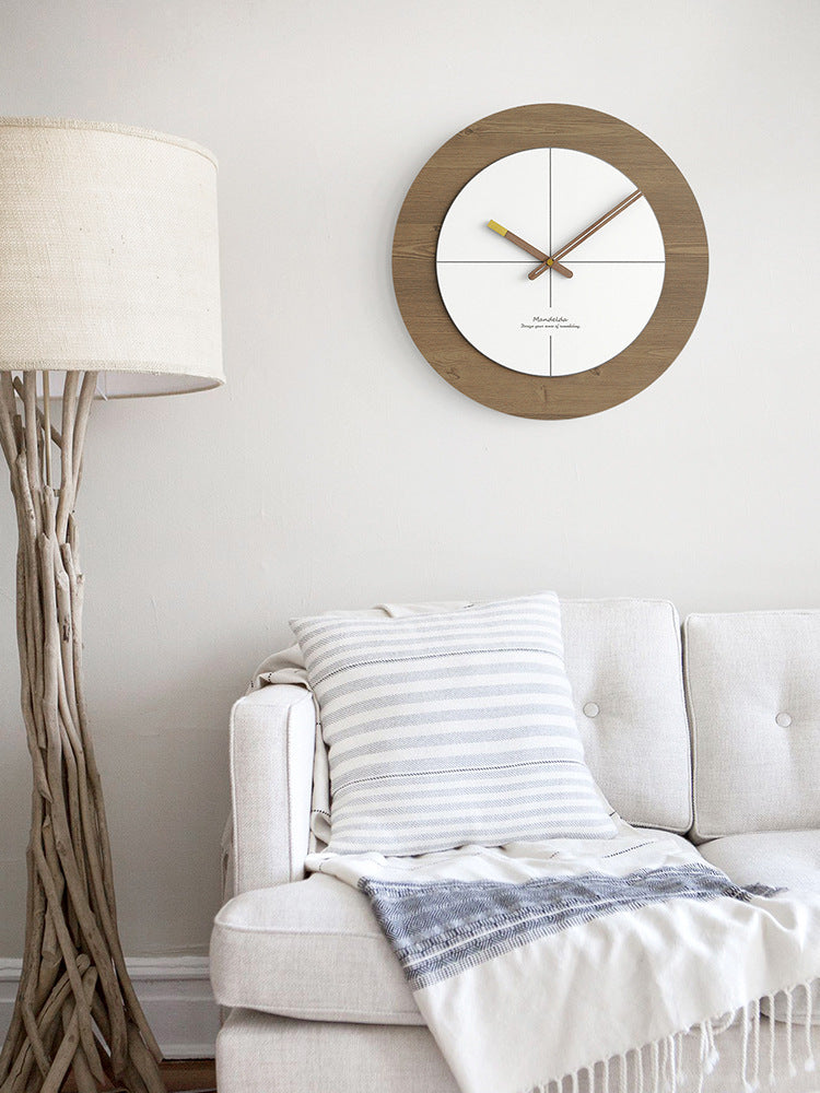 Modern Nordic Circular Analog Silent Wall Clock