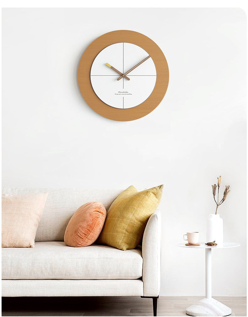 Modern Nordic Circular Analog Silent Wall Clock