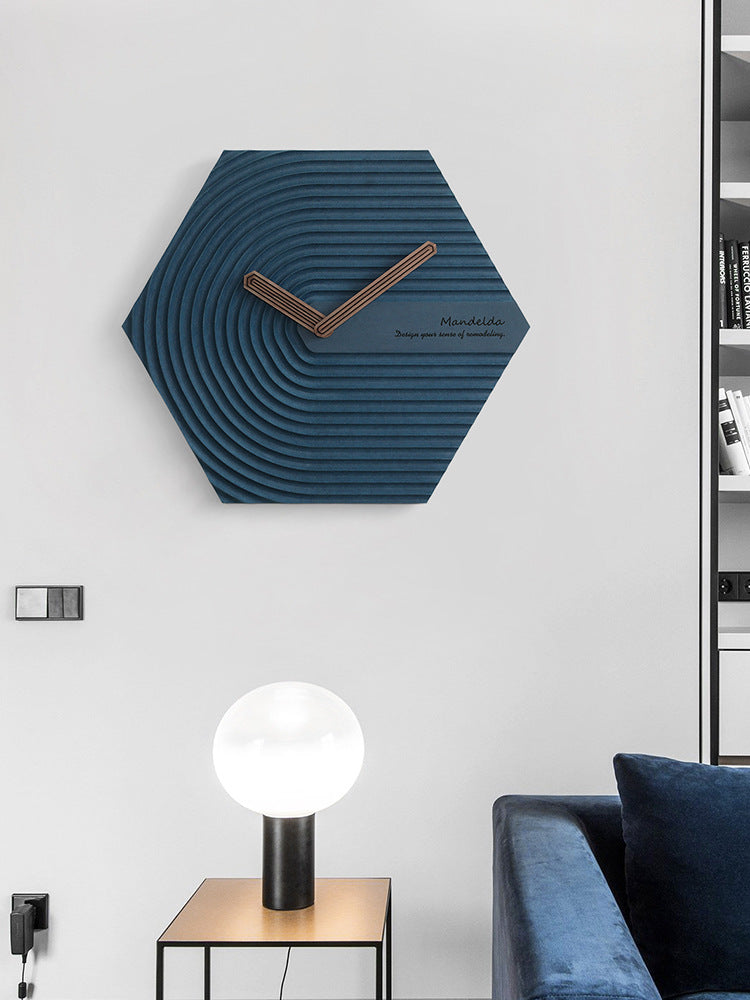 Hexagon Modern Analog Silent Wall Clock