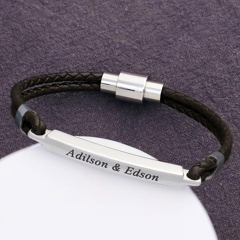 Personalized Engraved Mens Bracelet