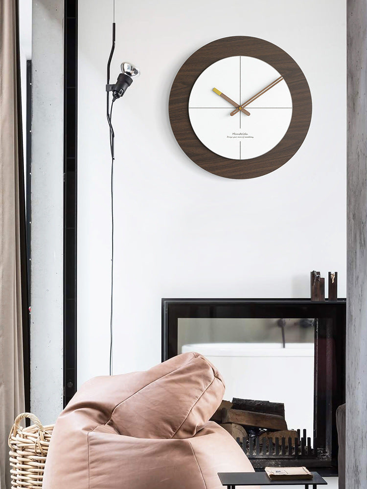 Modern Nordic Circular Analog Silent Wall Clock