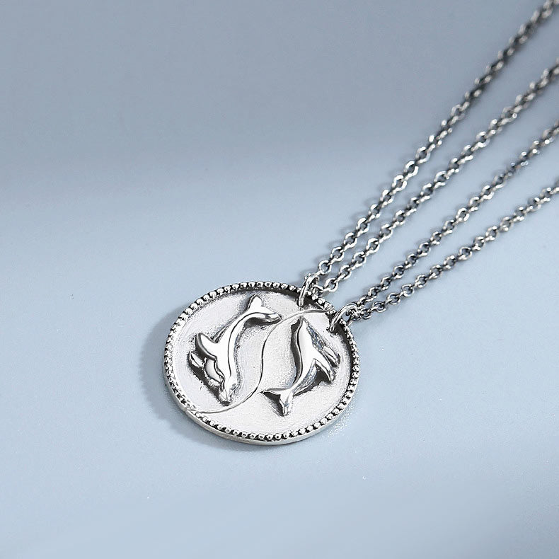 His and Hers Matching Necklaces Gift for Couple