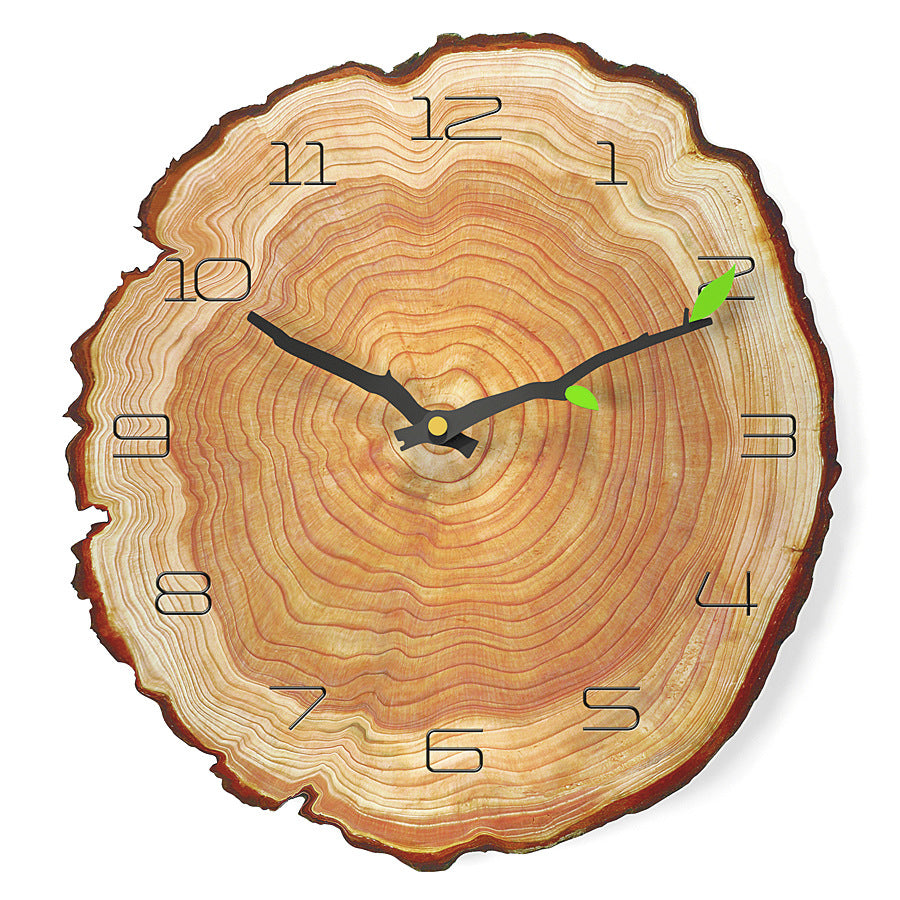 Wood Textured Printed Silent Wall Deco Clock