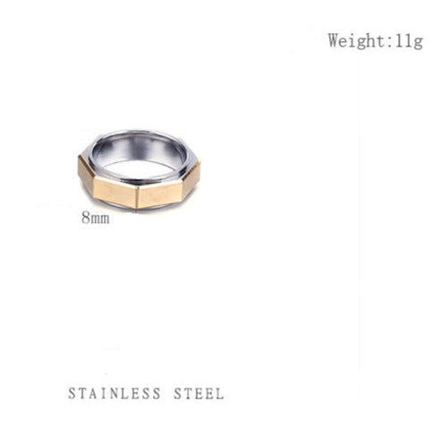 Engraved Gift for Mechanic Nut Shaped Men Ring