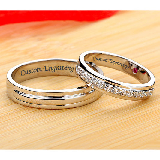 0.2Ct Lab Grown Diamond Rings Set