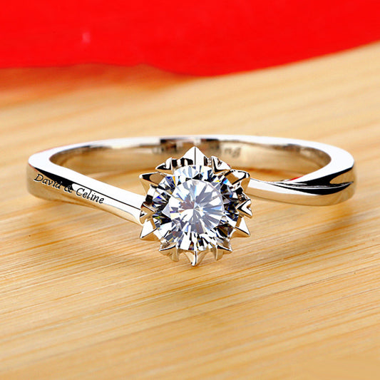 Custom 0.5 Carat Lab Diamond Solitaire Ring