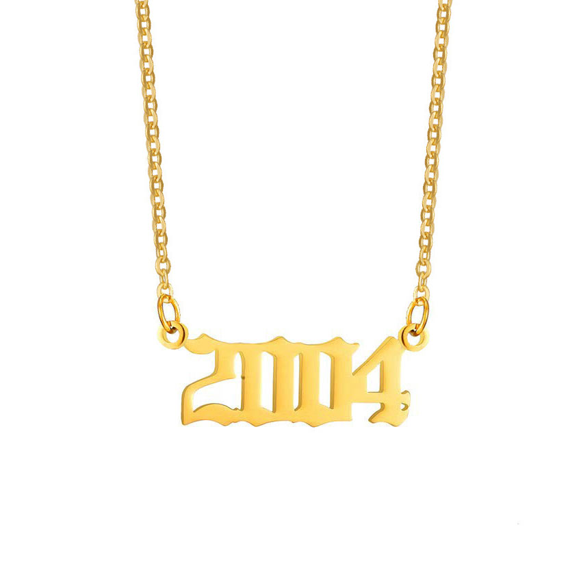 Custom Year Name Necklace
