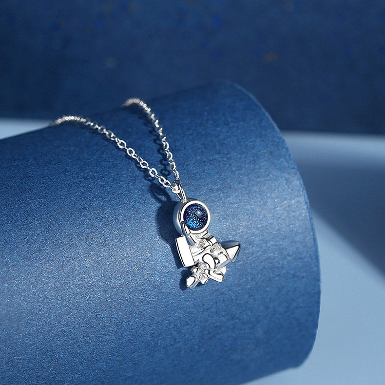 Cute Spaceman Couple Necklaces Set for 2