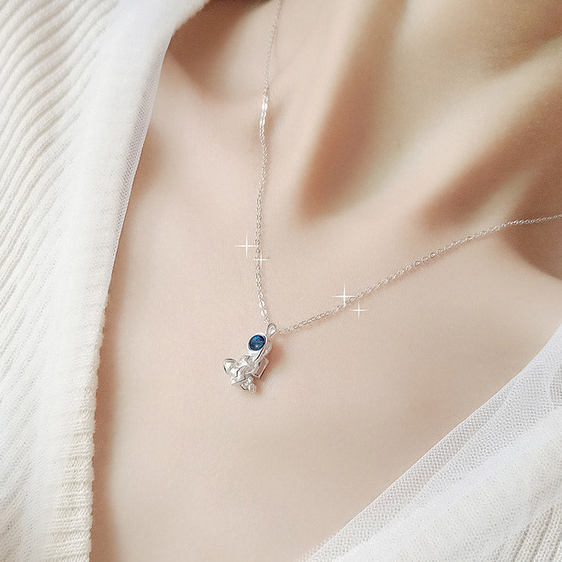 Cute Spaceman Couple Necklaces Set for 2