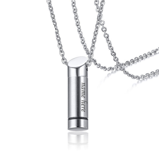 Engraved Memorial Keepsake Urn Cremation Necklace