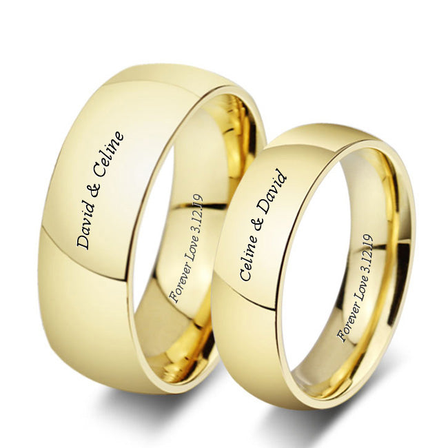 Custom Titanium Wedding Bands for Him and Her