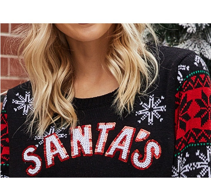Santa Ladies Christmas Jumper Holiday Sweater