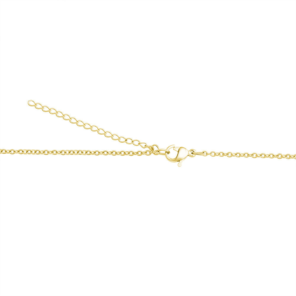 Name Initial Birthstone Necklace Gift for Mom