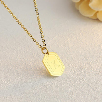 Name Initial Pendant Necklace for Her
