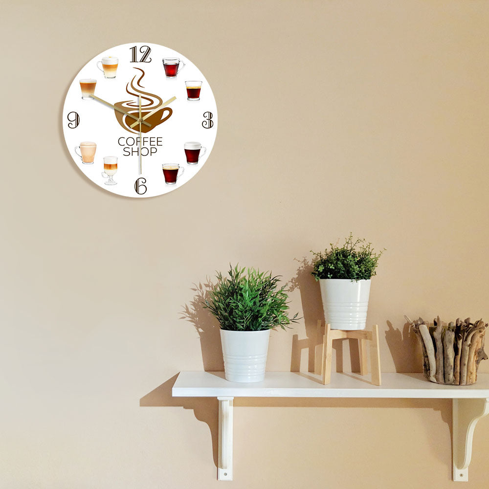 Customized Wall Deco Clock Gift for Coffee Shop