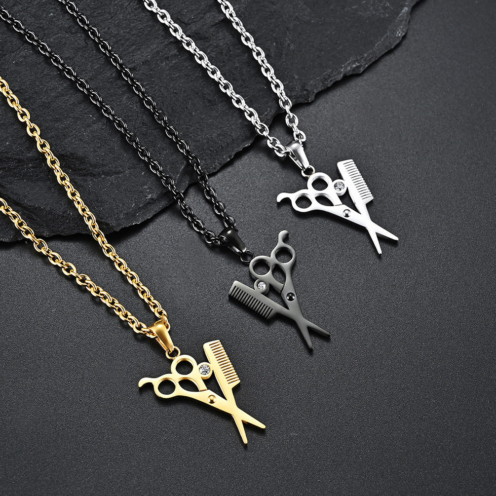 Engravable Mens Necklace Gift for Hairstylist