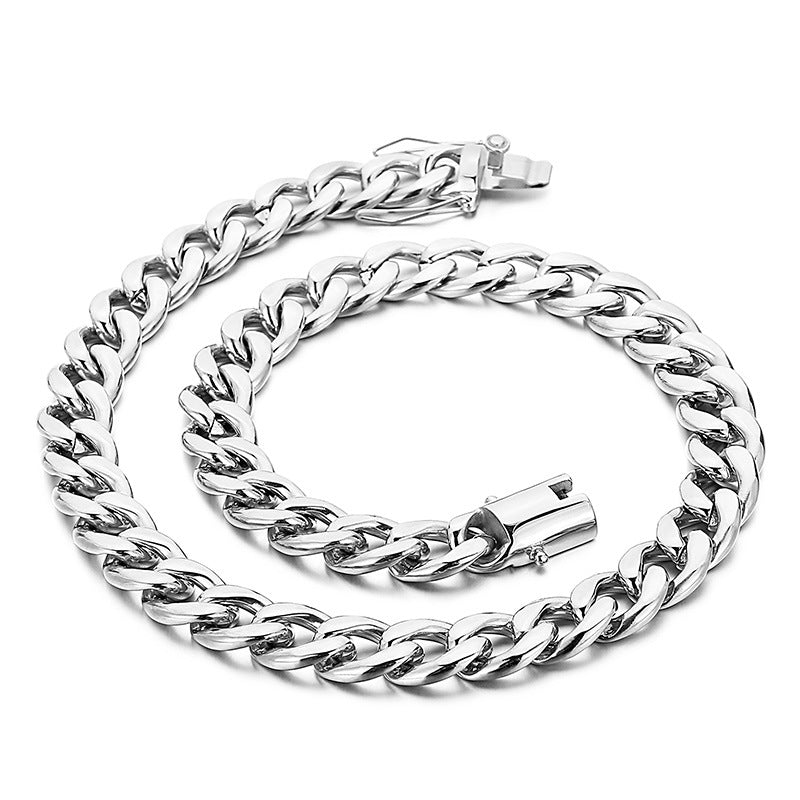 Engravable Cuban Chain Mens Pendant Necklace