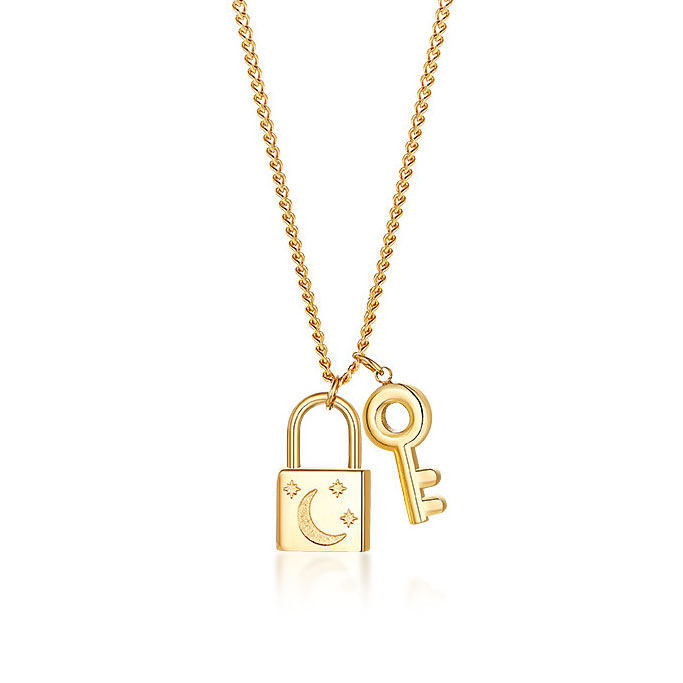 Lock and Key Dainty Necklace for Her