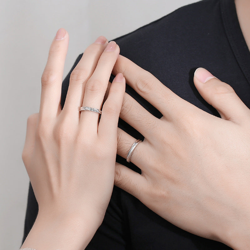 Custom Matching Adjustable Size Rings Set for 2