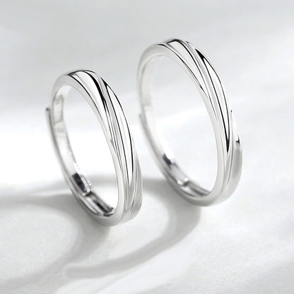 Custom Matching Adjustable Size Rings Set for 2