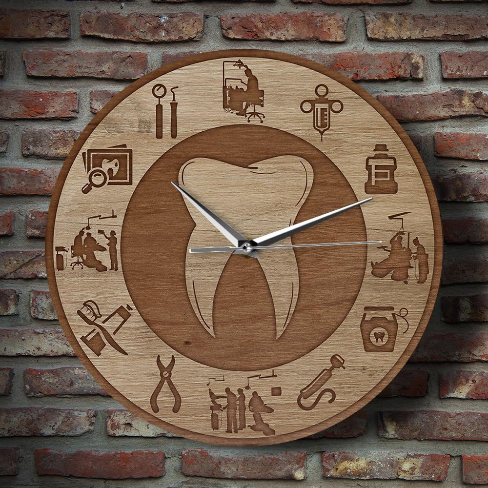 Wall Deco Clock Gift for Dentist