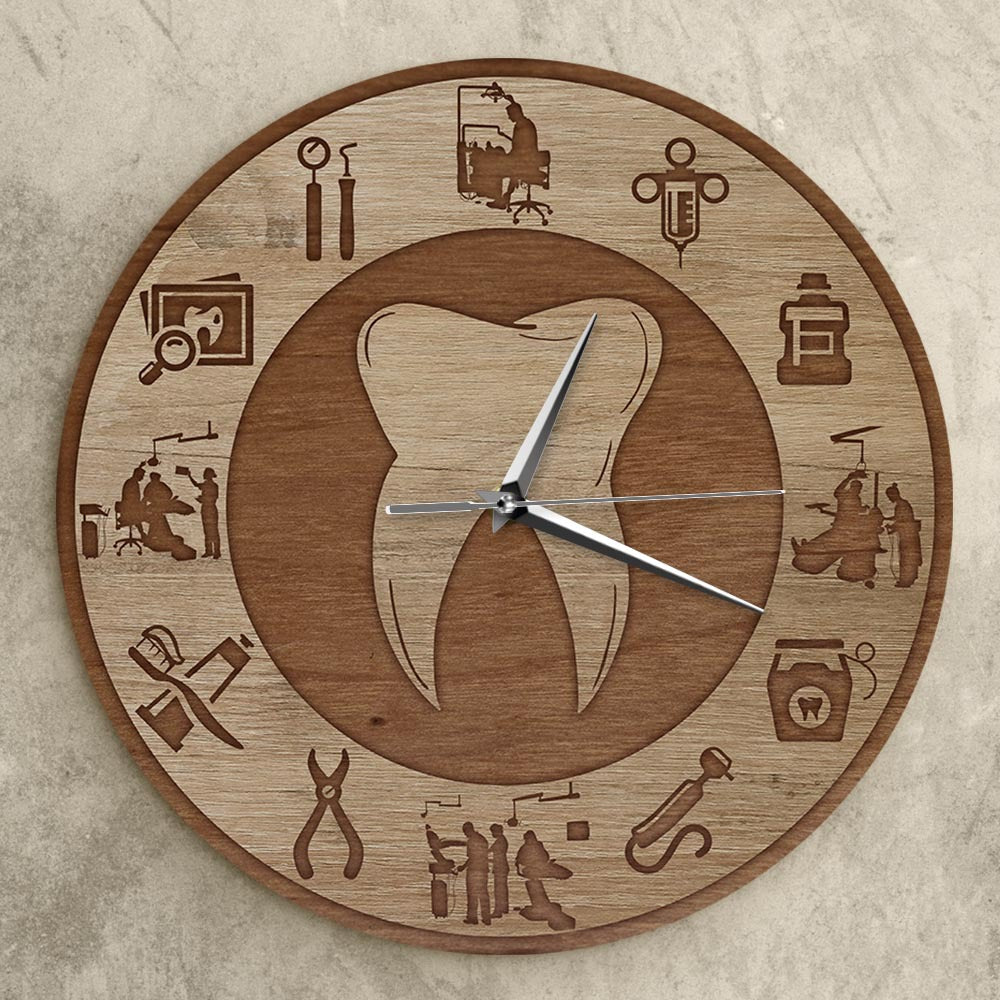 Wall Deco Clock Gift for Dentist
