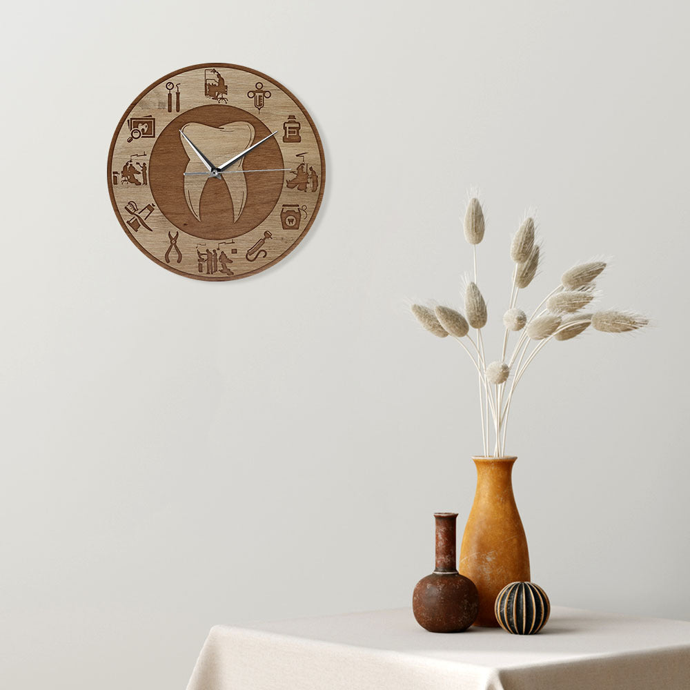 Wall Deco Clock Gift for Dentist