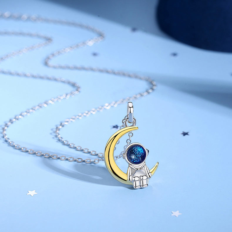Matching Couple Necklaces Gift for Space Fans