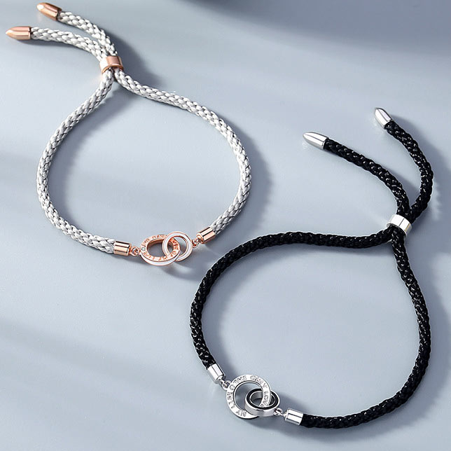 Matching Promise Mobius Couple Bracelets Set for 2