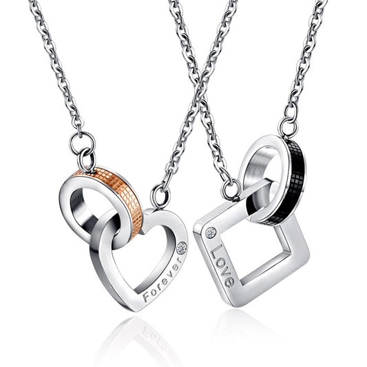 Personalized Couple Relationship Necklaces Gift Set