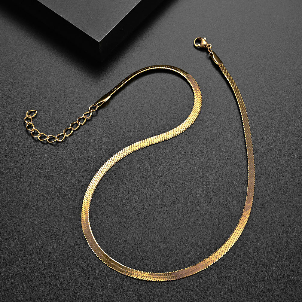 Mens Snake Choker Chain Necklace