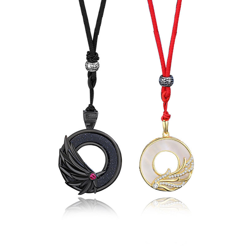 Angel Wings Couple Necklaces Set for 2