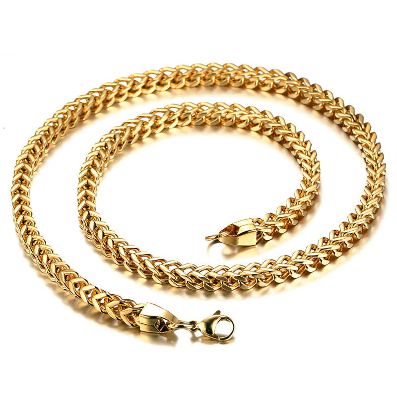 Mens Spiga Wheat Chain Necklace 60cm