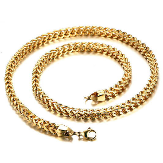 Mens Spiga Wheat Chain Necklace 60cm