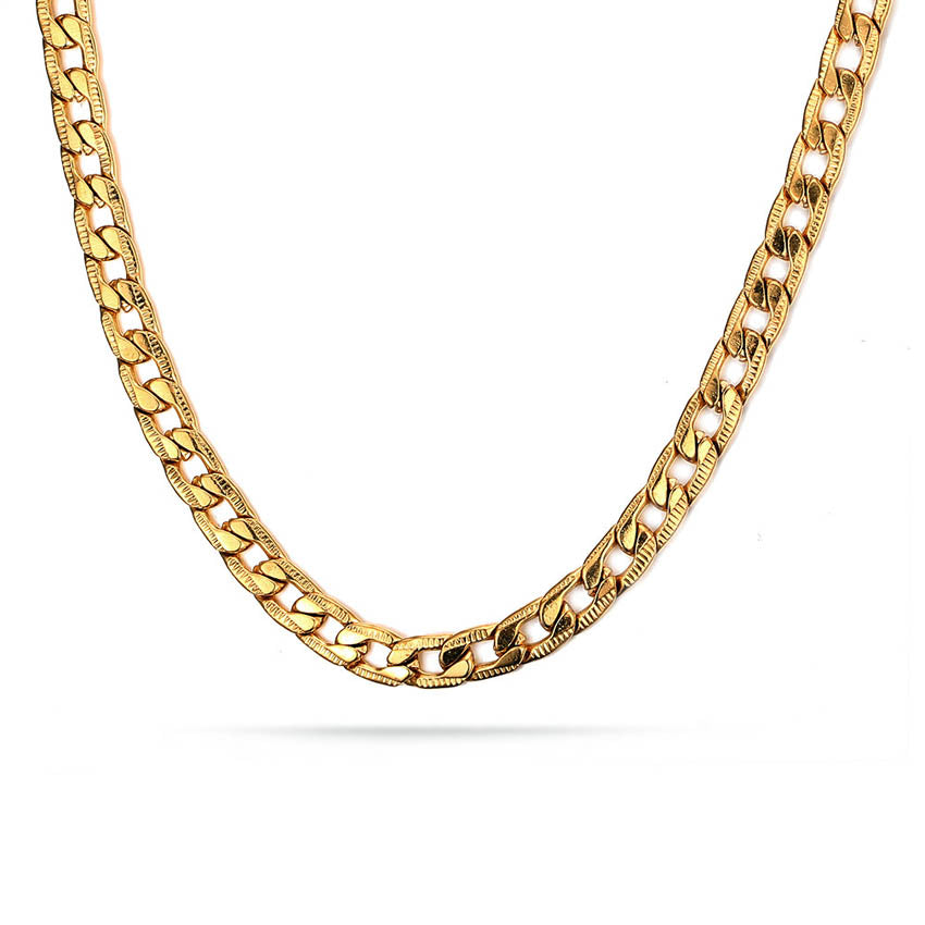 Mens Cuban Curb Chain Necklace Stainless Steel 60cm