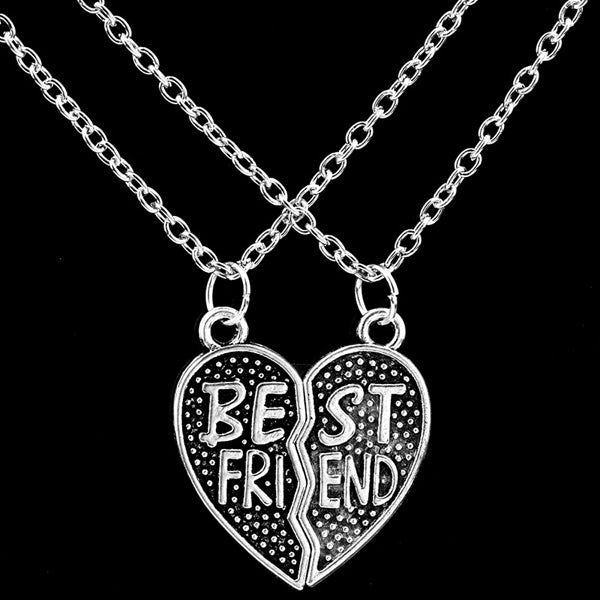 Matching Best Friend Necklace - Bff Necklace, Matching Heart