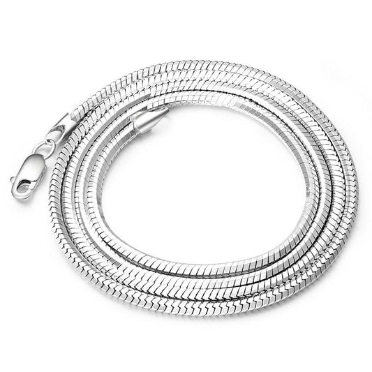 Snake Chain for Men Gold Plated Sterling Silver