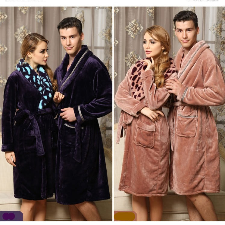 Matching Flannel Wedding Nightgown Set for Couples
