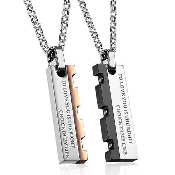 Custom Name Relationship Couples Necklaces Set