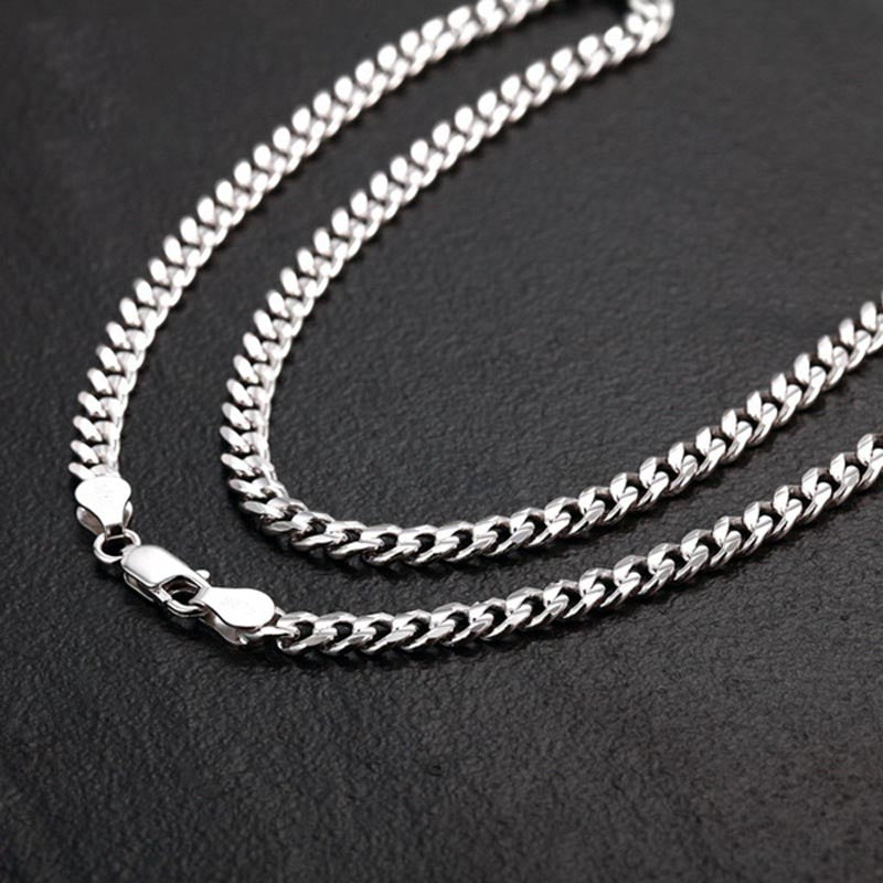 Mens Cuban Curb Chain Sterling Silver