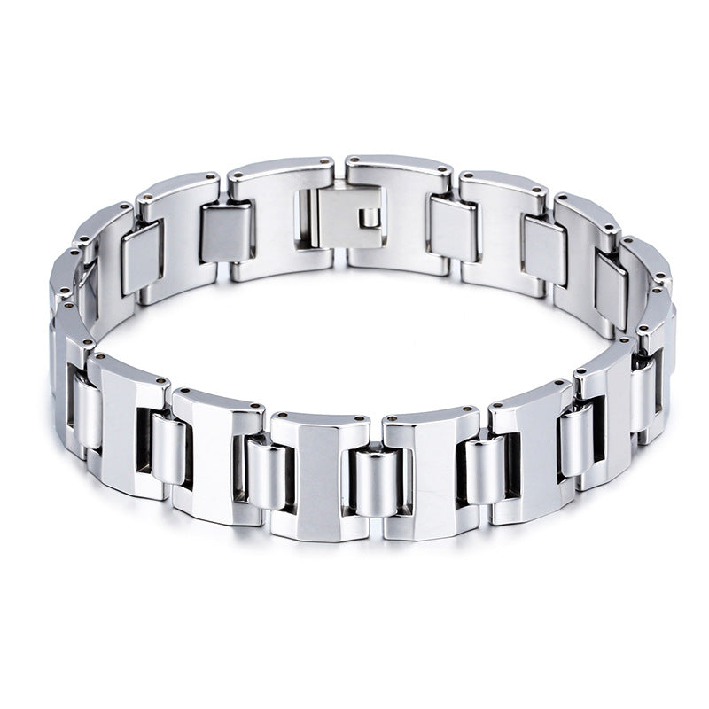 Custom Mens Tungsten Bracelet 22cm