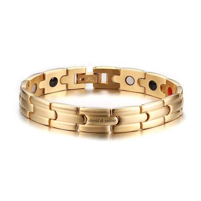Health Magnets Engraved Bracelet Gift