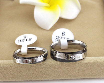 Engraved Romantic Marriage Rings for Men and Women