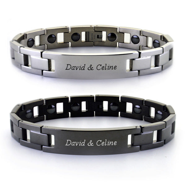 Matching Friendship Bracelets with Custom Engraving Set of 2