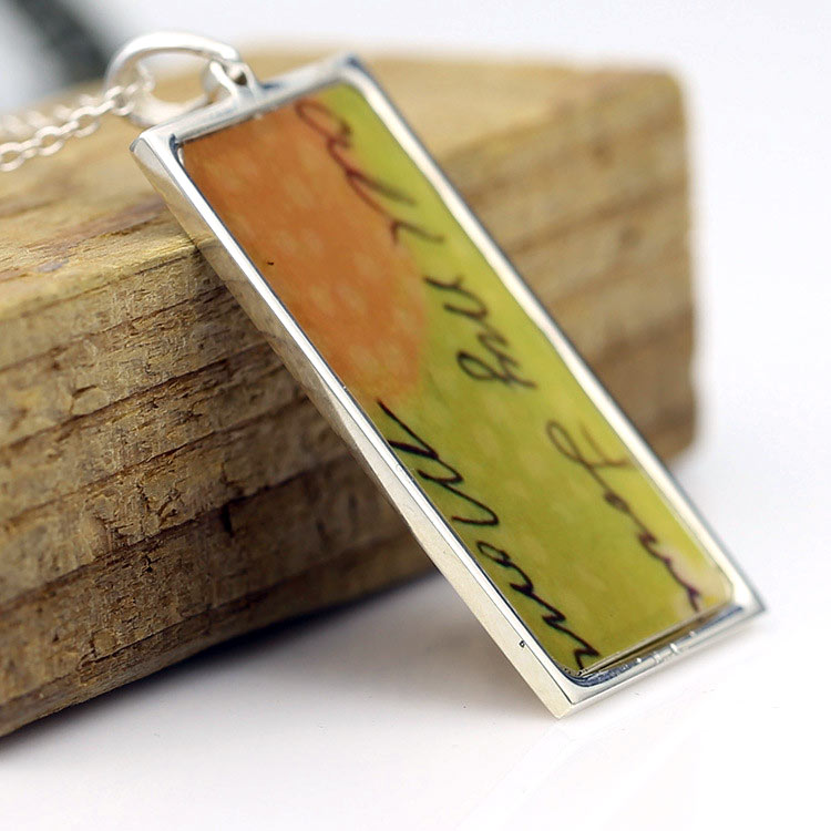 Handwritten Message Memorial Pendant Necklace